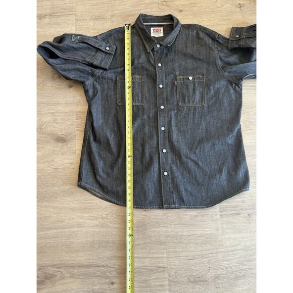 Level 501 Denim Shirt Men’s XXL Black 3LMLW109 - Picture 7 of 8